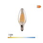 Edm Ampoule LED bougie E14 filament vintage 4.5W 400lm 2000K lumière chaude Ø3.5x9.8cm