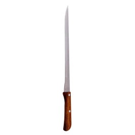 Gourmet Kitchen Couteau à jambon avec manche en bois 36,5 cm