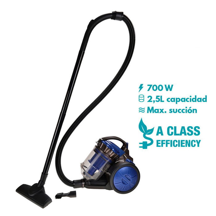 Edm Aspirateur sans sac multiclonique Classe A 700 W 2,5 L Edm Aspirateur sans sac multiclonique Classe A 700 W 2,5 L