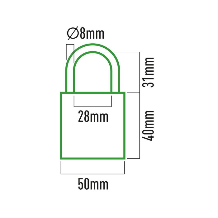 Edm Candado en laiton, arceau normal, 50 mm, 3 clés, présenté en blister Edm Candado en laiton, arceau normal, 50 mm, 3 clés, présenté en blister