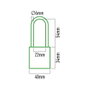 Edm Candado de latón arco largo 40 mm doré chromé 3 clés blíster