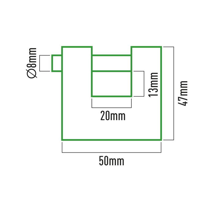 Edm Candado 50 mm en laiton renforcé, doré et chromé, blister Edm Candado 50 mm en laiton renforcé, doré et chromé, blister