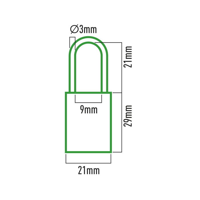 Edm Candado de latón con combinación 21 mm blíster – Cadenas de seguridad dorado cromado