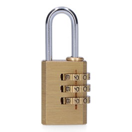 Edm Candado de latón con combinación 21 mm blíster – Cadenas de seguridad dorado cromado