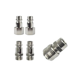 Hofftech Lot de 5 accessoires pneumatiques 1/4" adaptateur acier chromé