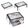 Benson Loupe de lecture avec 4 LEDs, grossissement 3x, noir, 27x20cm, pour livres et cartes