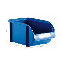 Plastiken Gavette empilable Titanium bleue 22x33x17 cm Capacité 12 L Polypropylène