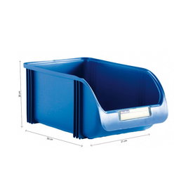 Plastiken Titanium Bac empilable bleu 30 litres 21x50x30 cm