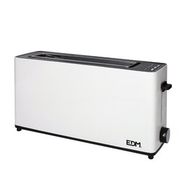 Edm Tostadora ranura larga blanche design 900 W métal 37 cm grille-pain électrique
