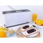 Edm Tostadora ranura larga blanche design 900 W métal 37 cm grille-pain électrique
