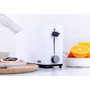 Edm Tostadora ranura larga blanche design 900 W métal 37 cm grille-pain électrique