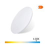 Edm Aplique LED circulaire de superficie 12 W 6500 K 1160 lm Ø25,5 x 6,2 cm
