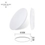 Edm Aplique LED circulaire de surface 18W 6500K 1820lm Ø32,5x6,2cm IP20 blanc froid