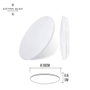 Edm Aplique LED circulaire surface 24W 4000K 2490lm Ø38 cm extraplat blanc