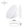 Edm Aplique LED circulaire de surface 24W 6500K 2490lm Ø38 x 6,2cm IP20 Blanc froid