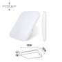 Edm Aplique LED carré extraplat de surface 12W 6500K 1160lm 27,5 x 27,5 x 6,2 cm