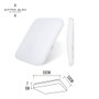 Edm Aplique LED carré extraplat 18W 4000K 1820lm 33x33cm blanc