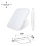 Edm Aplique LED carré extra-plat 18W 6500K 1820lm 33x33cm surface IP20 blanc froid