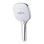 Edm - Poignée de douche anticalcaire square 3 fonctions couleur chromé - ABS, 12x3,1x24,5cm