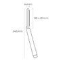 Edm Poignée de douche anticalcaire 1 fonction chromé ABS 8,1x1,4x24,5 cm