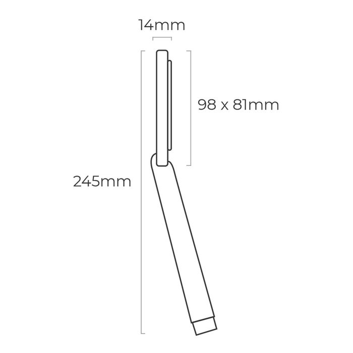 Pomme de douche EDM 01334 ABS Chrome 8,1 x 1,4 x 24,5 cm