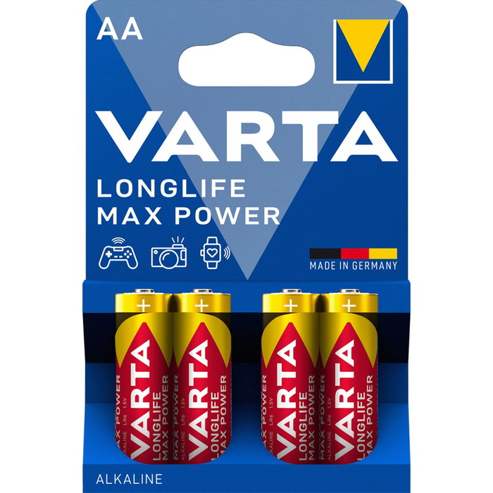 Varta Longlife Max Power AA LR06 - Pack de 4 piles alcalines Varta Longlife Max Power AA LR06 - Pack de 4 piles alcalines