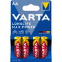 Varta Longlife Max Power AA LR06 - Pack de 4 piles alcalines