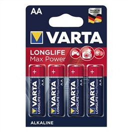Varta 4706101404 - Piles alcalines LR06 AA Longlife Max, lot de 4, pour appareils électroniques et haute performance