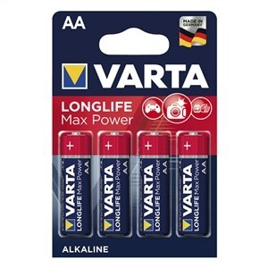 Varta 4706101404 - Piles alcalines LR06 AA Longlife Max, lot de 4, pour appareils électroniques et haute performance Varta 4706101404 - Piles alcalines LR06 AA Longlife Max, lot de 4, pour appareils électroniques et haute performance