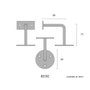 Support rampe EDM 85592 Blanc Acier 3 vis