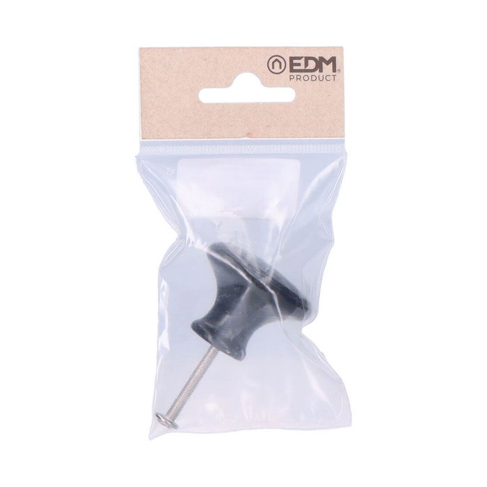 Edm Pomo de porte en fer noir, 38 mm