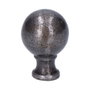 Edm Pomo de porte forme bola en fer, finition fer ancien, 25 mm
