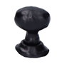Edm Pomo de porte ovale en fer noir 22 mm