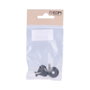 Edm Pomo de porte ovale en fer noir 22 mm