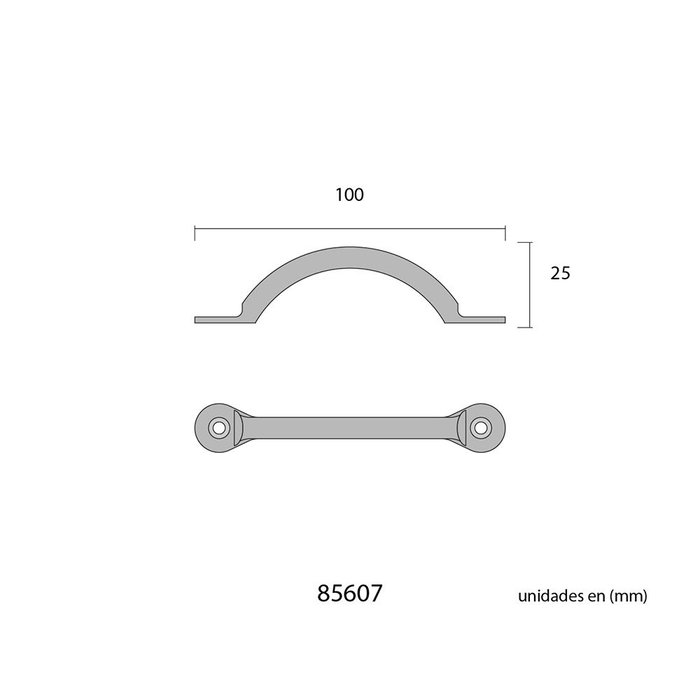 Edm Tirador de porte en acier, nickel mat, 120 mm