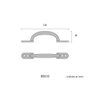 Edm Tirador de puerta de acero negro 125 mm