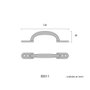 Edm Tirador de puerta en acier fini nickel mat 120 mm