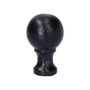 Edm Pomo de porte forme boule en acier noir 18 mm