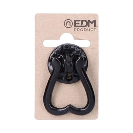 Edm Tirador de porte type pendule en acier noir 35 mm