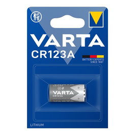 Varta CR123A Pile Lithium 3V - Ø17x34,5mm - Non Rechargeable - Blister 1 Pièce