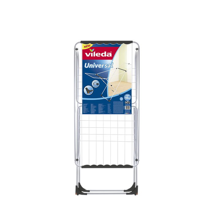 Vileda X-legs Universal Séchoir à Linge Pliant 18 m Gris Acier Vileda X-legs Universal Séchoir à Linge Pliant 18 m Gris Acier