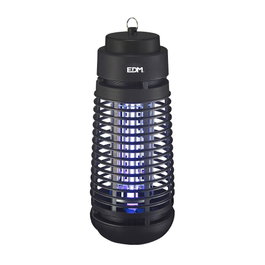 Edm Tapette à insectes électrique 1x6W 25 m² Noir Ø12x30 cm