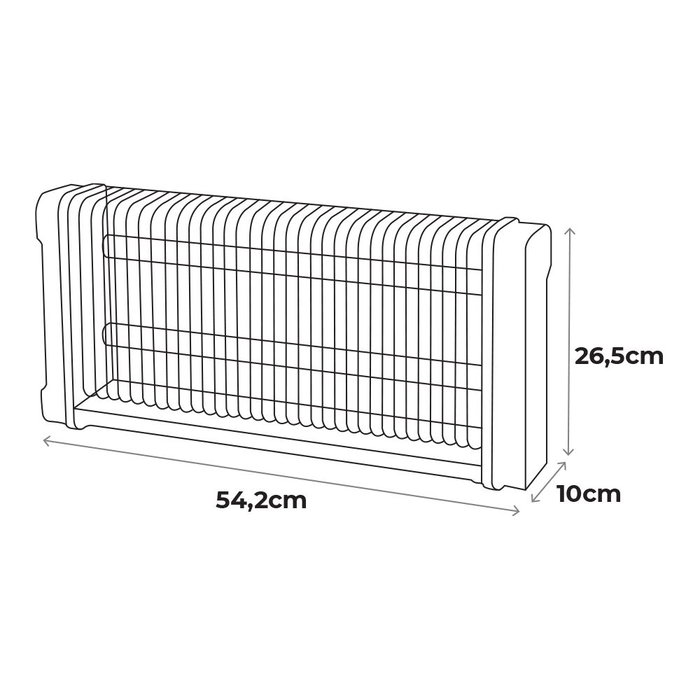 Edm 06022 - Appareil anti-insectes électrique professionnel 2x15W 100m² 54,2x10x26,5cm noir 340°