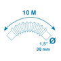 Tuyau d'arrosage EDM 81017 Bleu 10 m Ø 38 mm