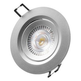 Edm Downlight LED encastrable rond 5W chrome 6400K ø9cm