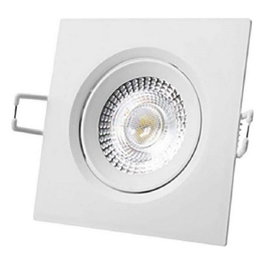 Edm Downlight LED encastrable carré 5 W 6400 K blanc 9 x 9 cm