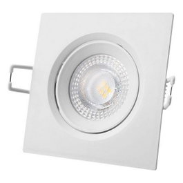 Edm Downlight LED encastrable carré 5 W 3200 K blanc 9 x 9 cm