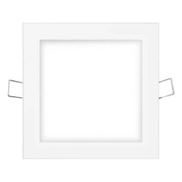 Edm Mini downlight LED encastrable carré 6W 4000K blanc 11,7x11,7 cm