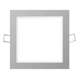 Edm Mini downlight LED encastrable carré 6W 4000K Chrome 11,7x11,7cm