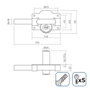 Edm Serrure de sécurité avec pêne nickel 83 x 170 mm ø 26 mm inclut 5 clés
